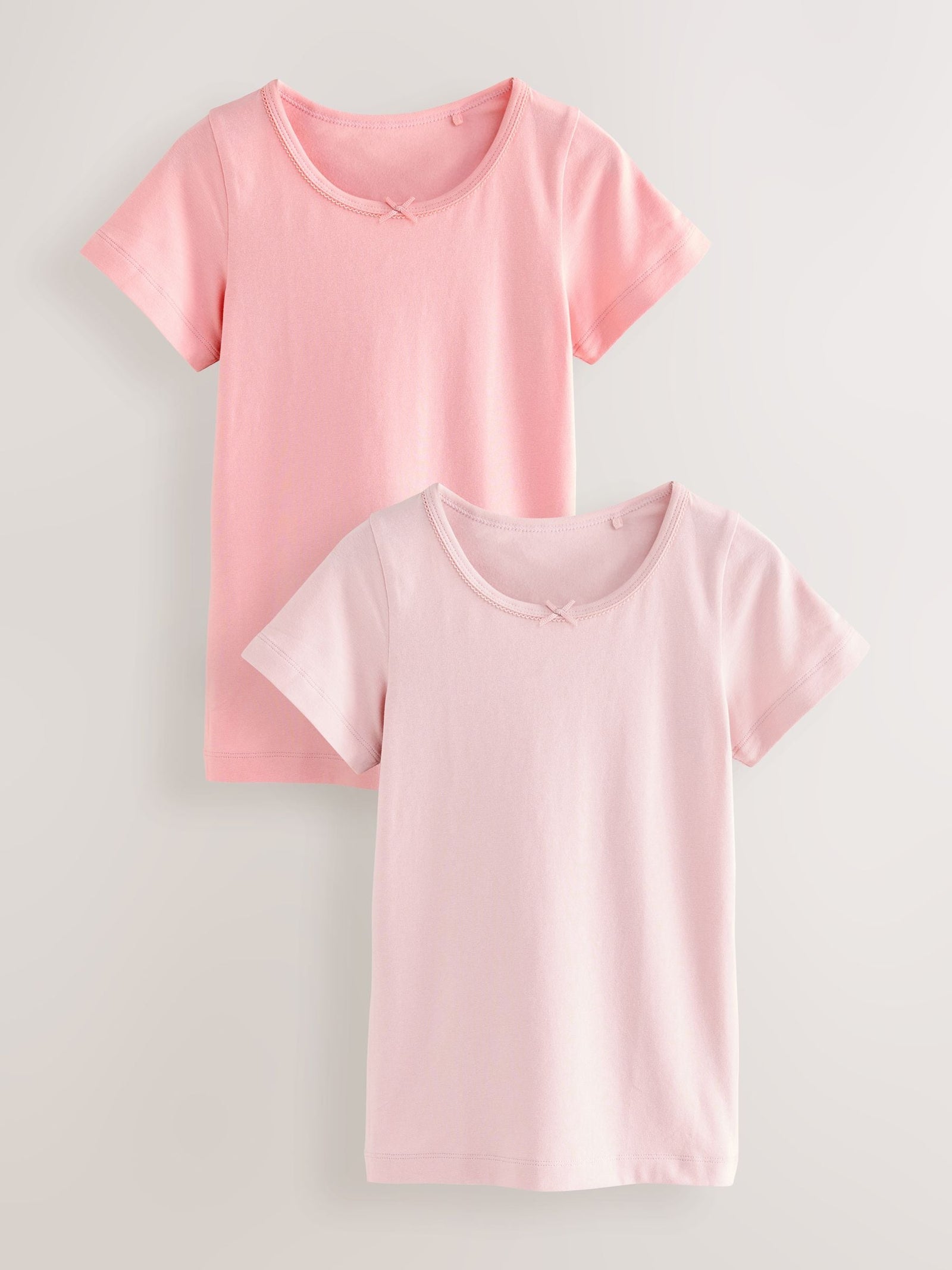 Pink Short Sleeve Vests 2 Pack (1.5-12yrs)