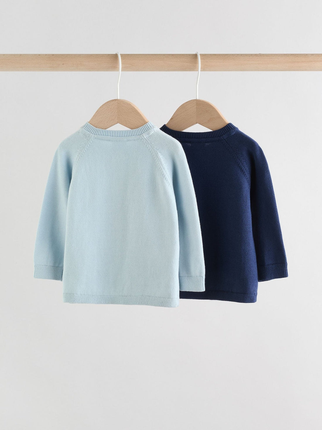 Blue 100% Cotton Knitted Baby Cardigans 2 Pack (0mths-3yrs)