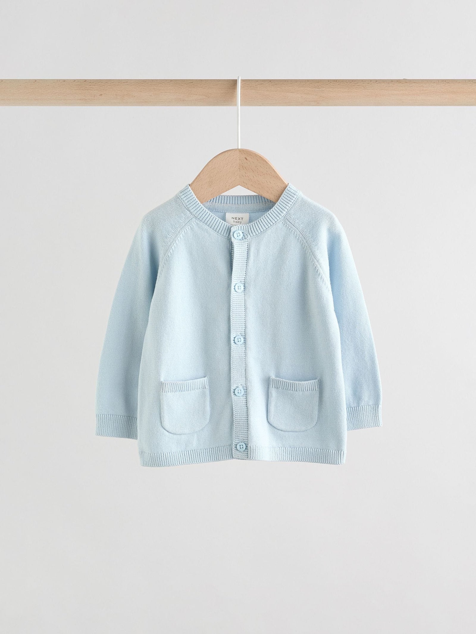 Blue 100% Cotton Knitted Baby Cardigans 2 Pack (0mths-2yrs)