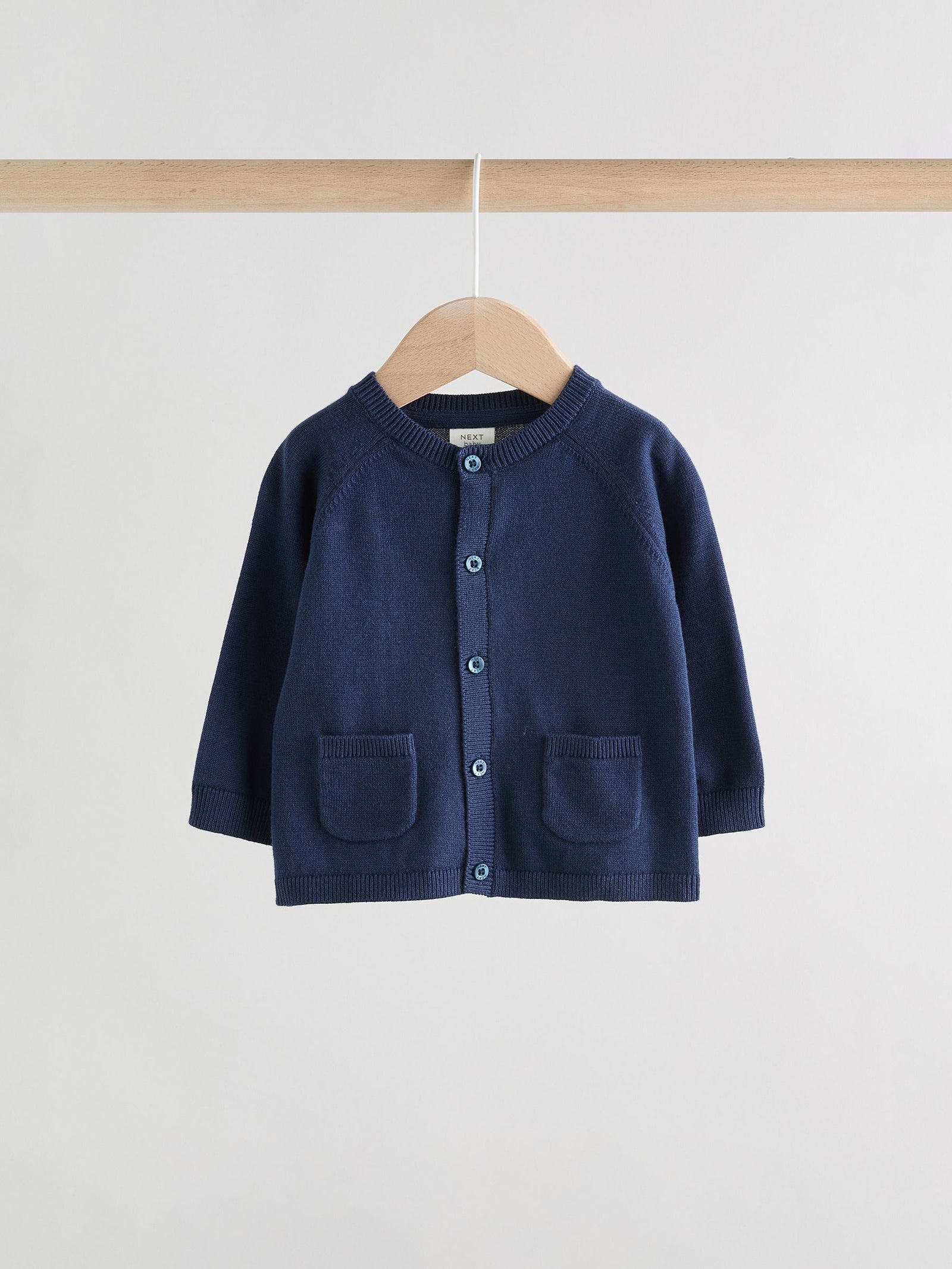 Blue 100% Cotton Knitted Baby Cardigans 2 Pack (0mths-3yrs)