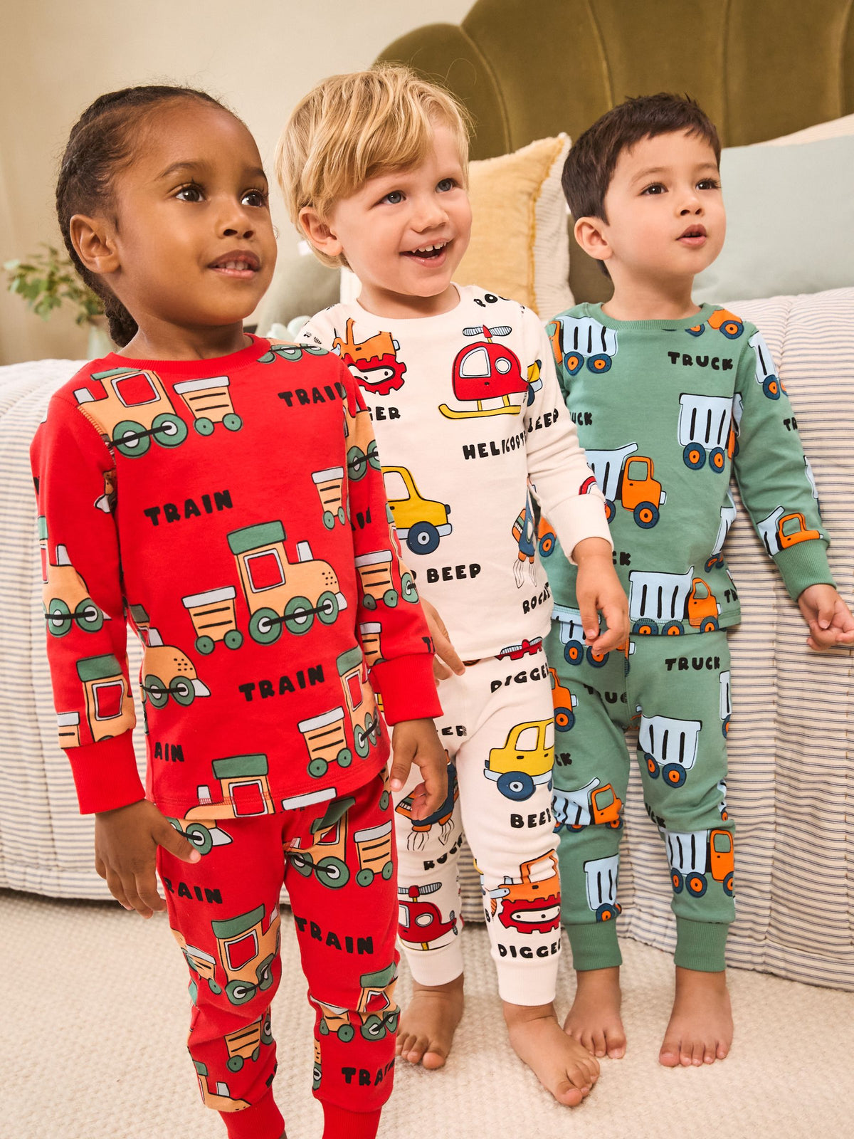 Multi Snuggle Pyjamas 3 Pack (9mths-10yrs)