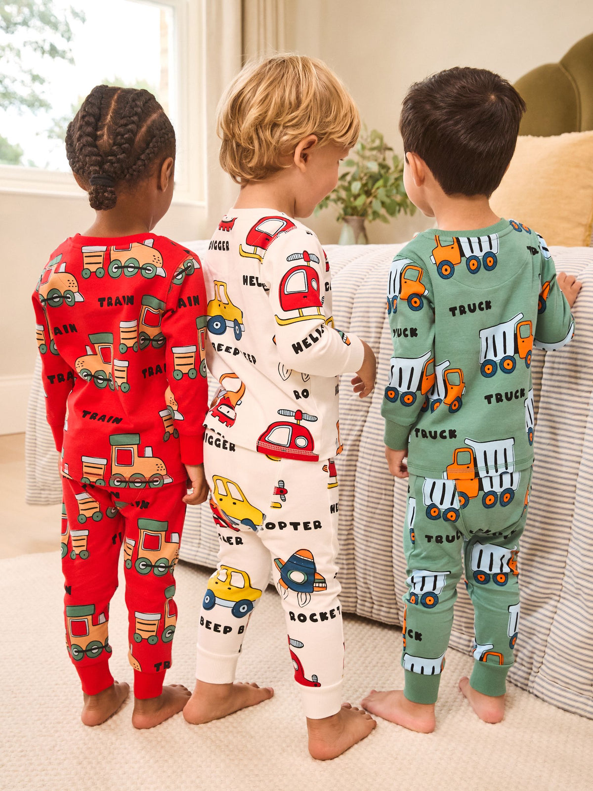 Multi Snuggle Pyjamas 3 Pack (9mths-10yrs)