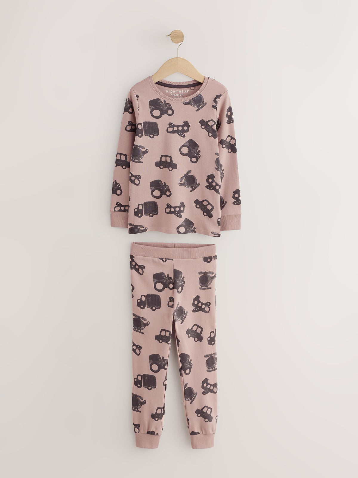 Brown/Cream Transport Snuggle Pyjamas 3 Pack (9mths-10yrs)