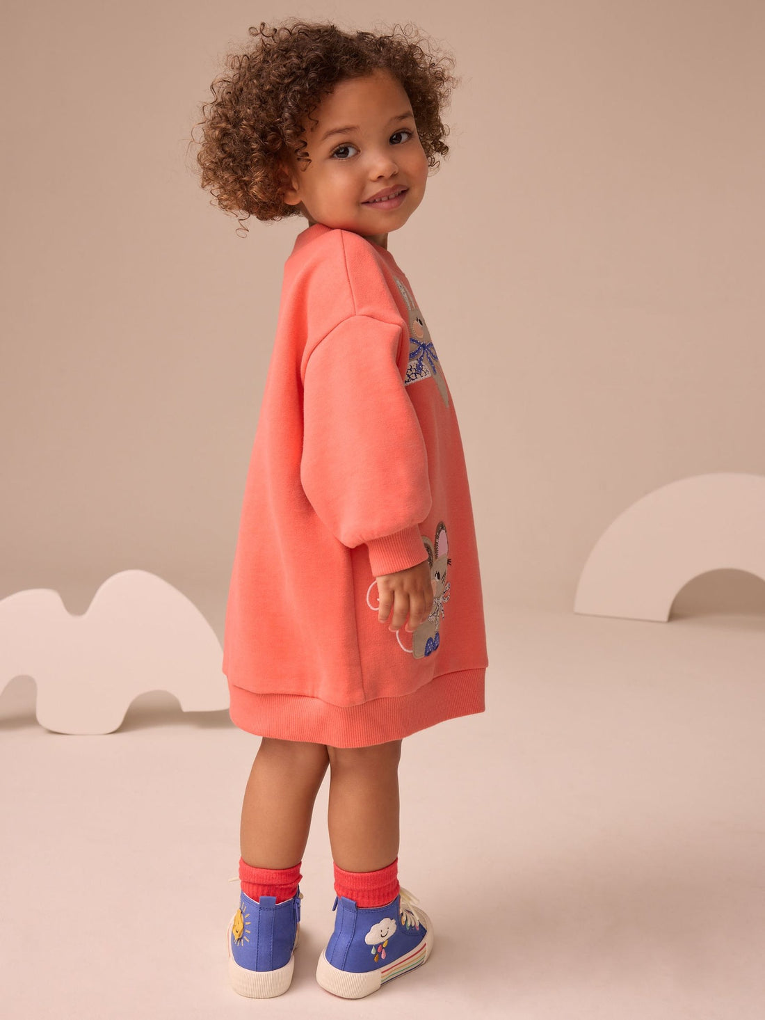 Red Character Relaxed Sweat Dress (3mths-7yrs)