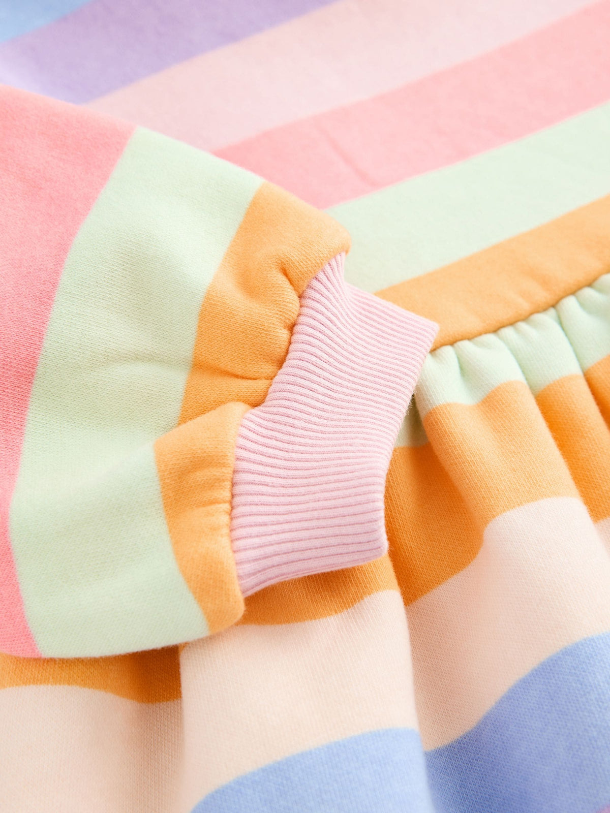 Rainbow Striped Long Sleeve Sweat Dress (3mths-7yrs)