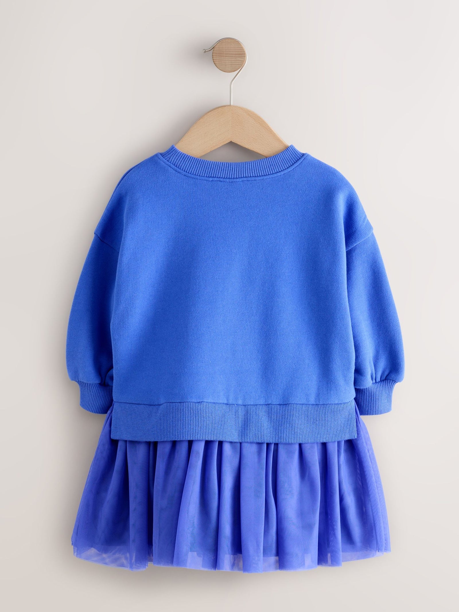 Blue Hearts Sweat Party Dress (3mths-7yrs)