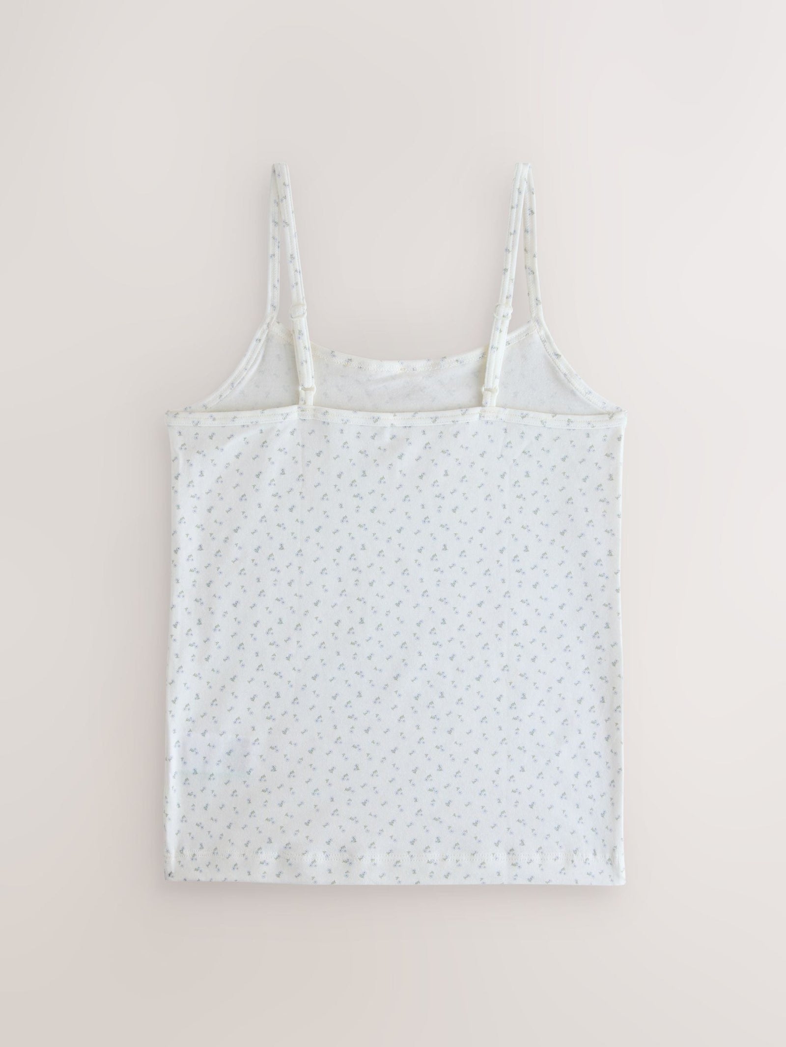 Ecru Floral Strappy Printed Cami Vests 3 Pack (1.5-16yrs)