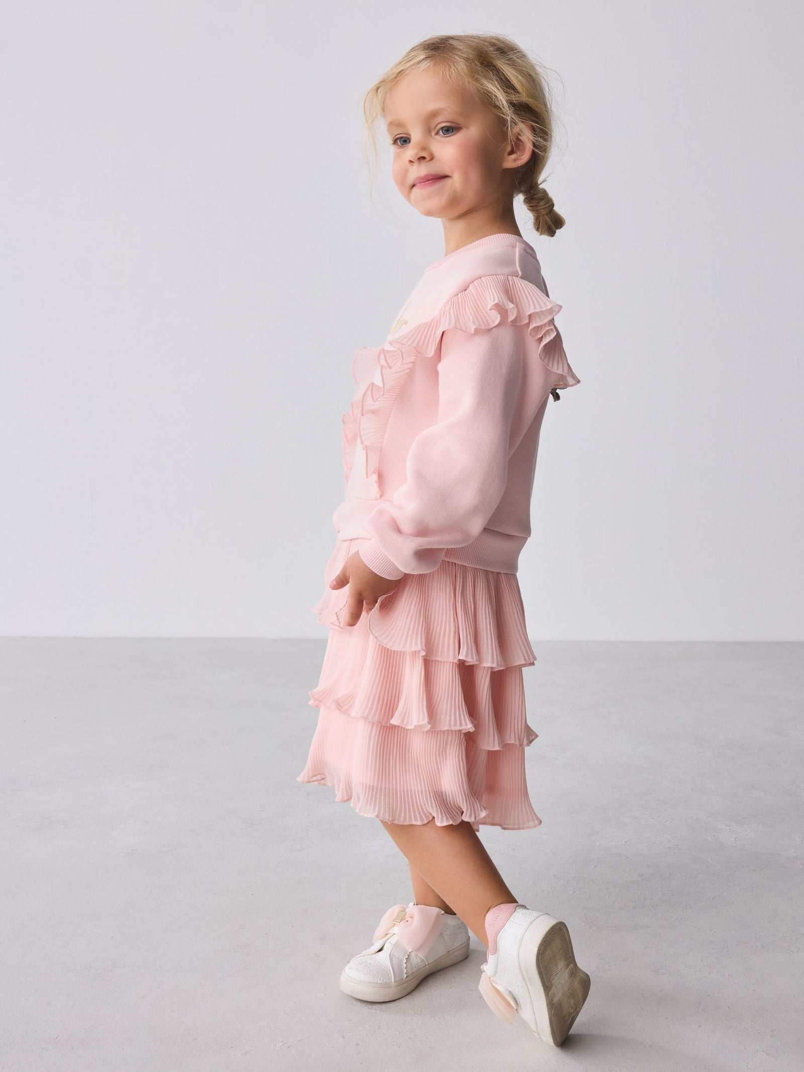 Baker by Ted Baker Pink Frill Skirted Mockable Dress
