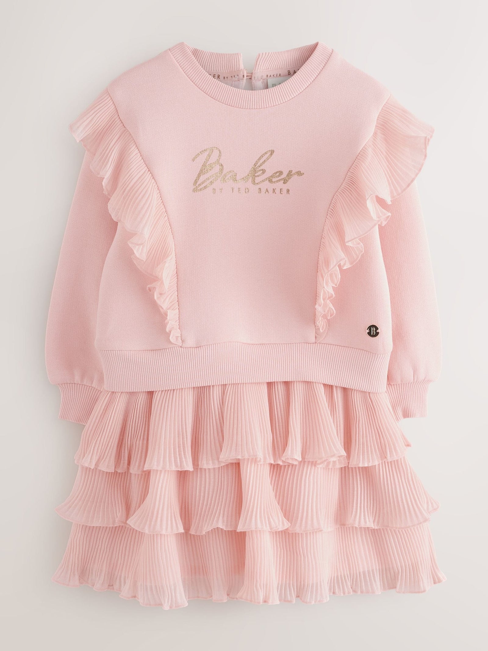 Baker by Ted Baker Pink Frill Skirted Mockable Dress