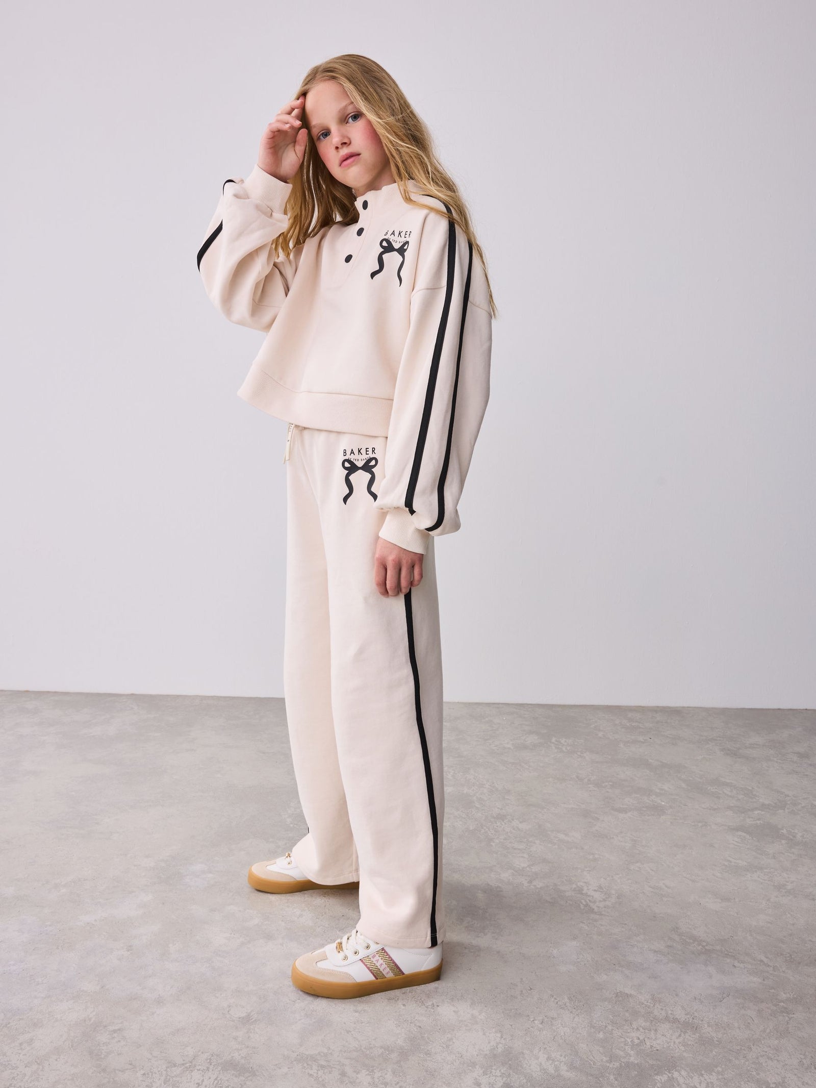 Baker by Ted Baker Funnel Neck Sweat & Wide Leg Joggers Set 2 Piece