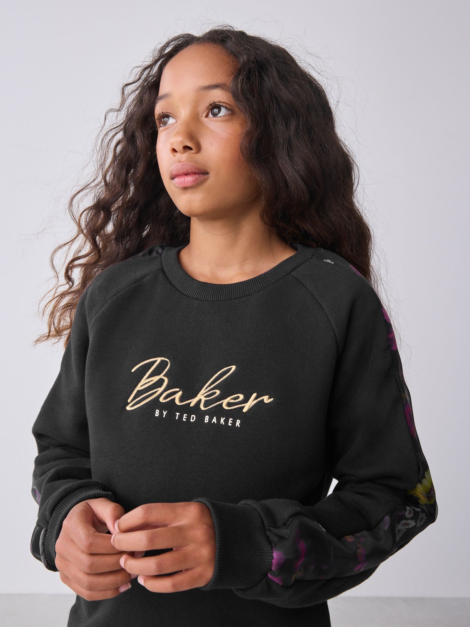 Baker by Ted Baker Floral Print Organza Sweatshirt & Joggers Set 2 Piece