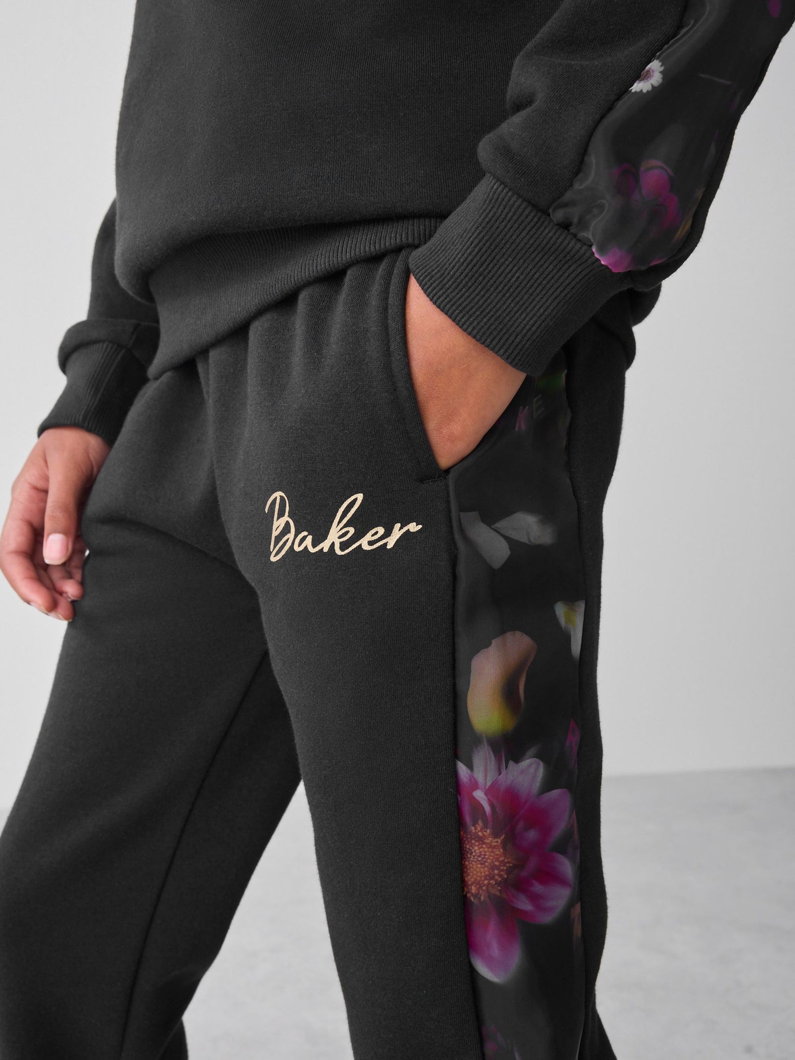 Baker by Ted Baker Floral Print Organza Sweatshirt & Joggers Set 2 Piece