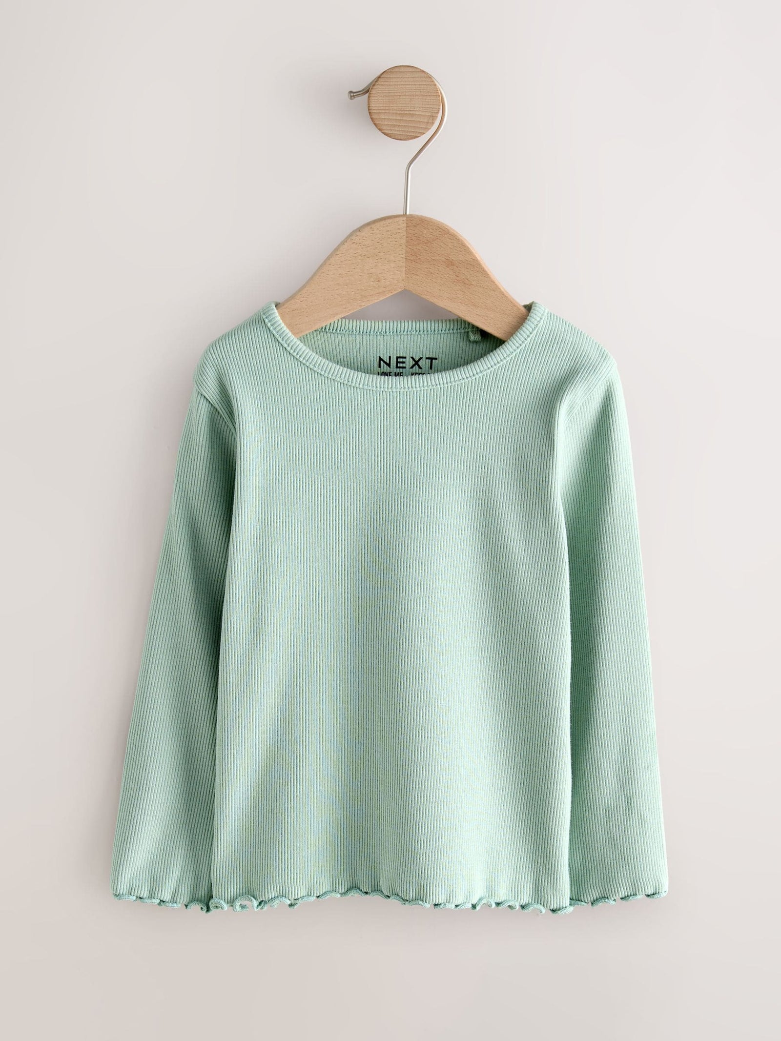 Neutral Long Sleeve Rib Tops 5 Pack (3mths-7yrs)