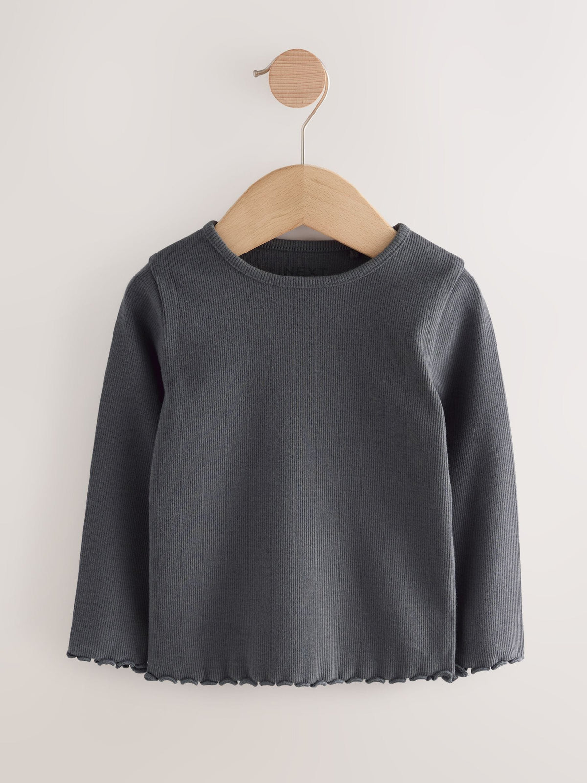 Black/White Long Sleeve Ribbed Tops 5 Pack (3mths-7yrs)