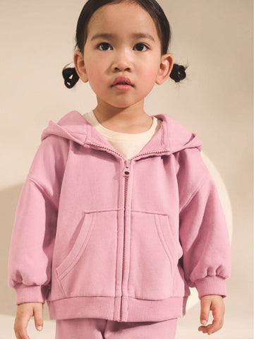 Rose Pink Zip Through Hoodie (3mths-7yrs)