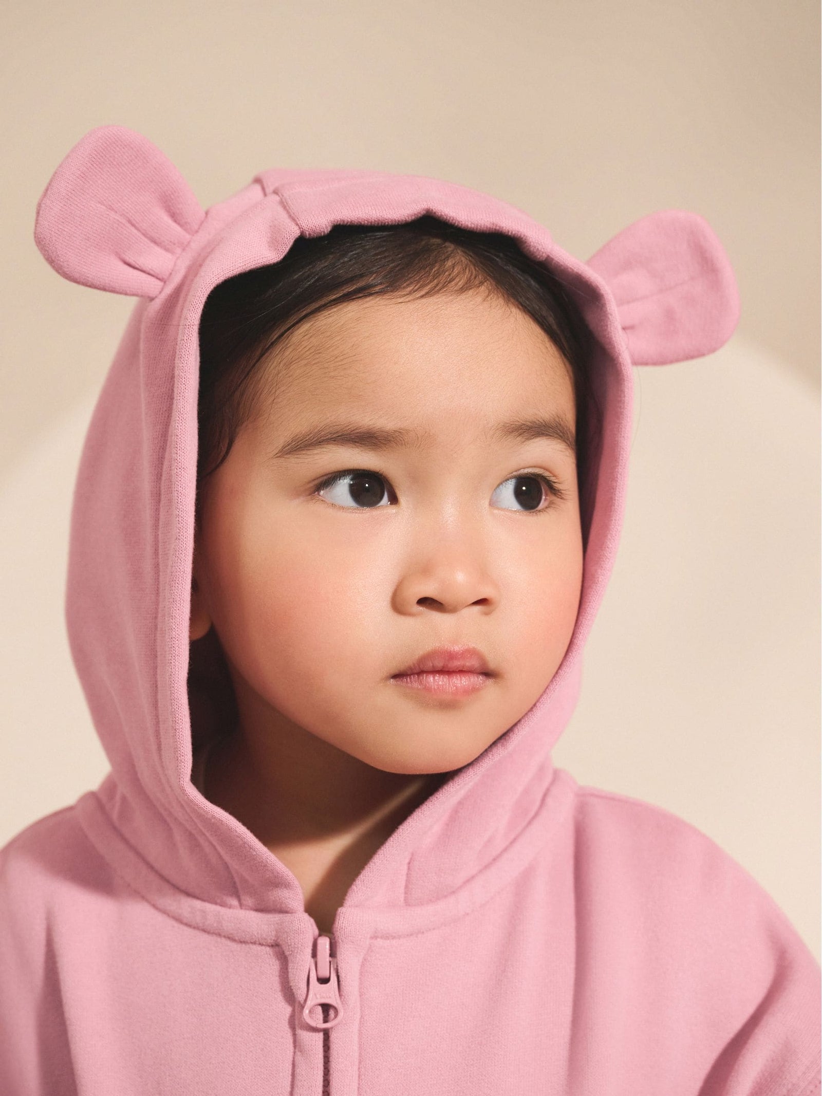Rose Pink Zip Through Hoodie (3mths-7yrs)