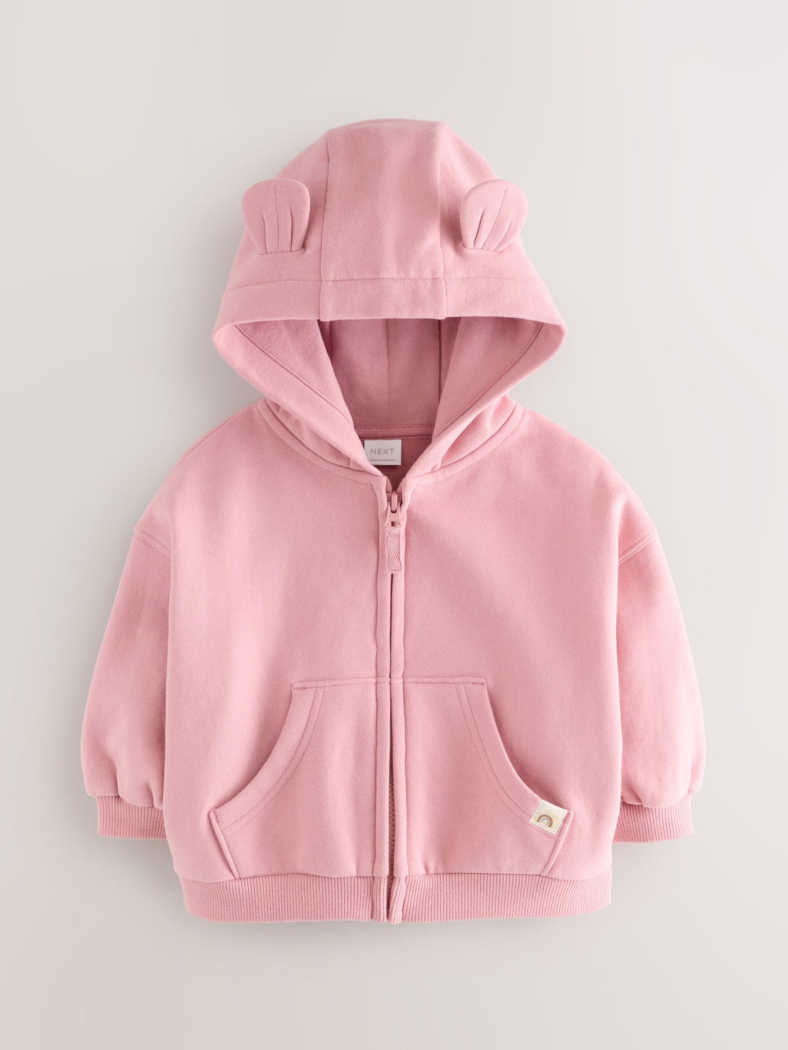 Rose Pink Zip Through Hoodie (3mths-7yrs)