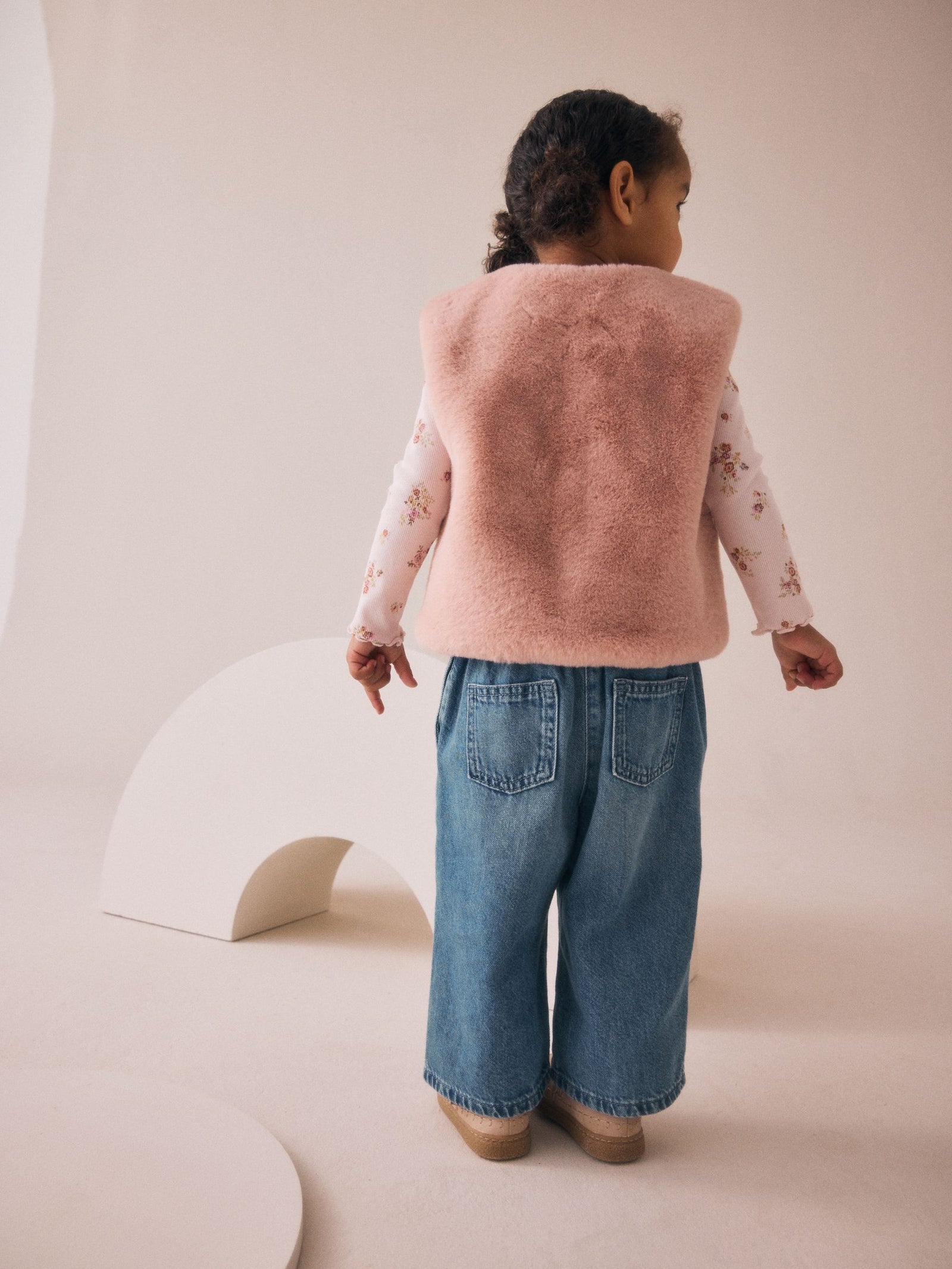 Pink Faux Fur Gilet (3mths-7yrs)