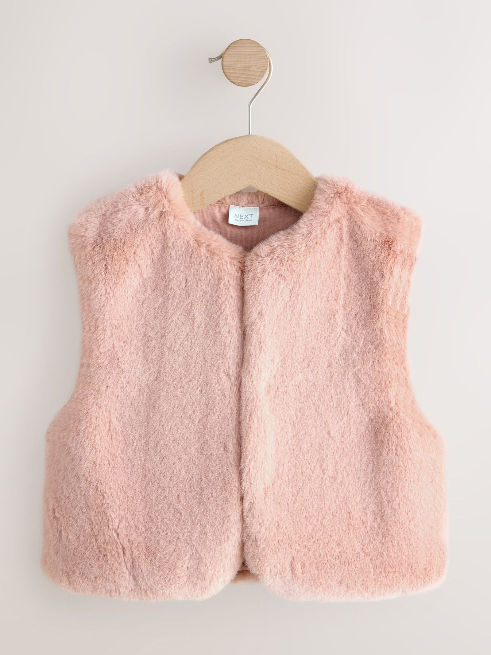 Pink Faux Fur Gilet (3mths-7yrs)