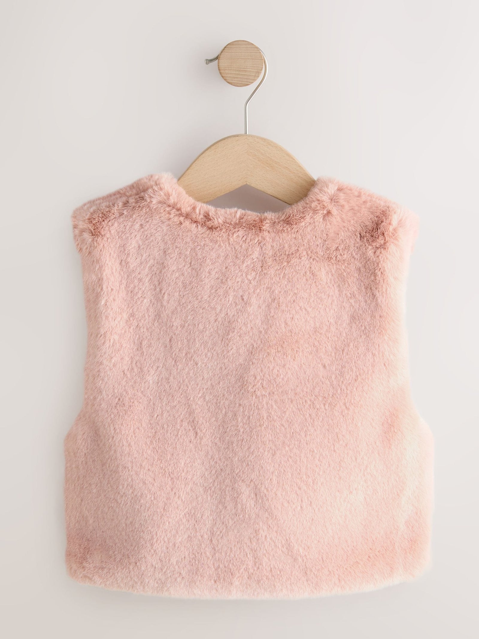 Pink Faux Fur Gilet (3mths-7yrs)