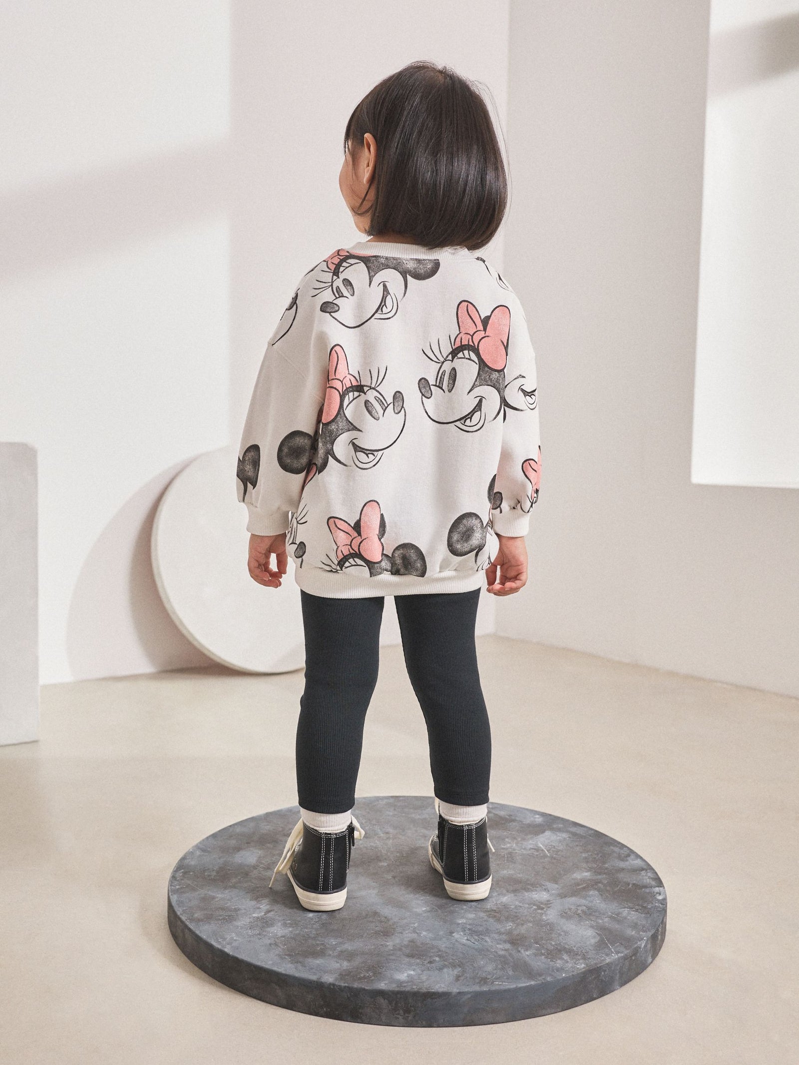 Cream Disney Minnie Mouse Sweatshirt & Leggings Set (3mths-7yrs)