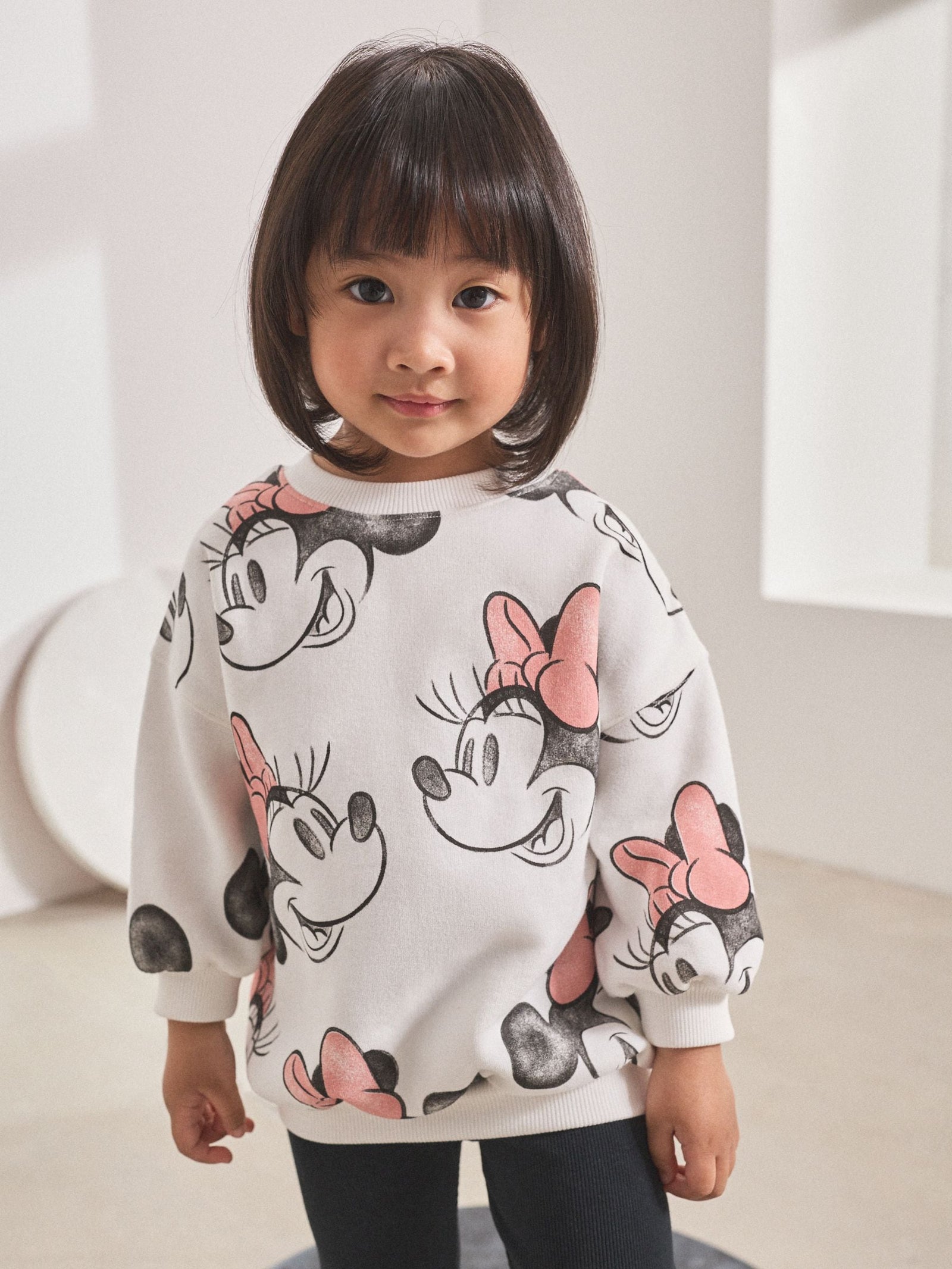 Cream Disney Minnie Mouse Sweatshirt & Leggings Set (3mths-7yrs)