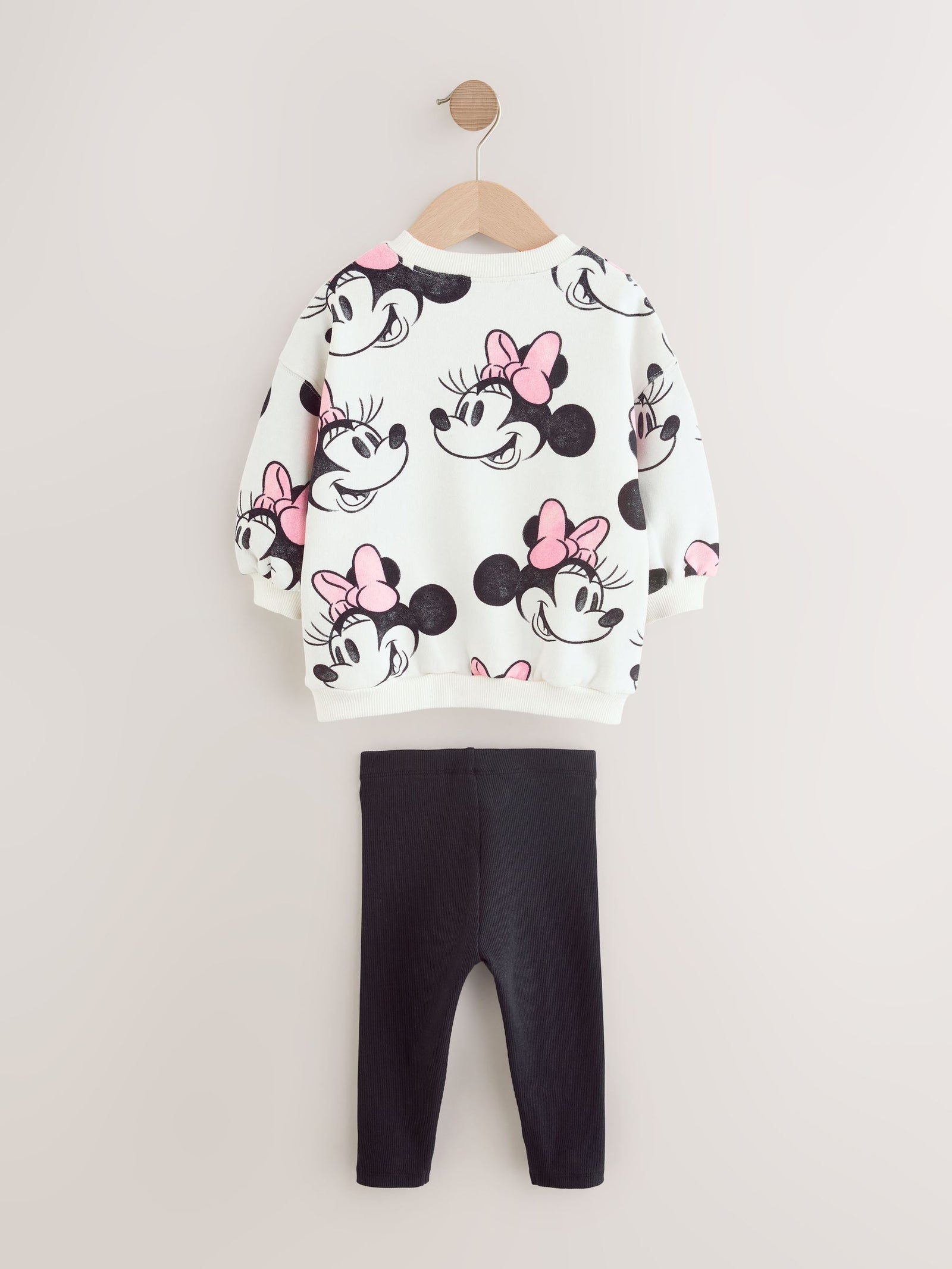 Cream Disney Minnie Mouse Sweatshirt & Leggings Set (3mths-7yrs)