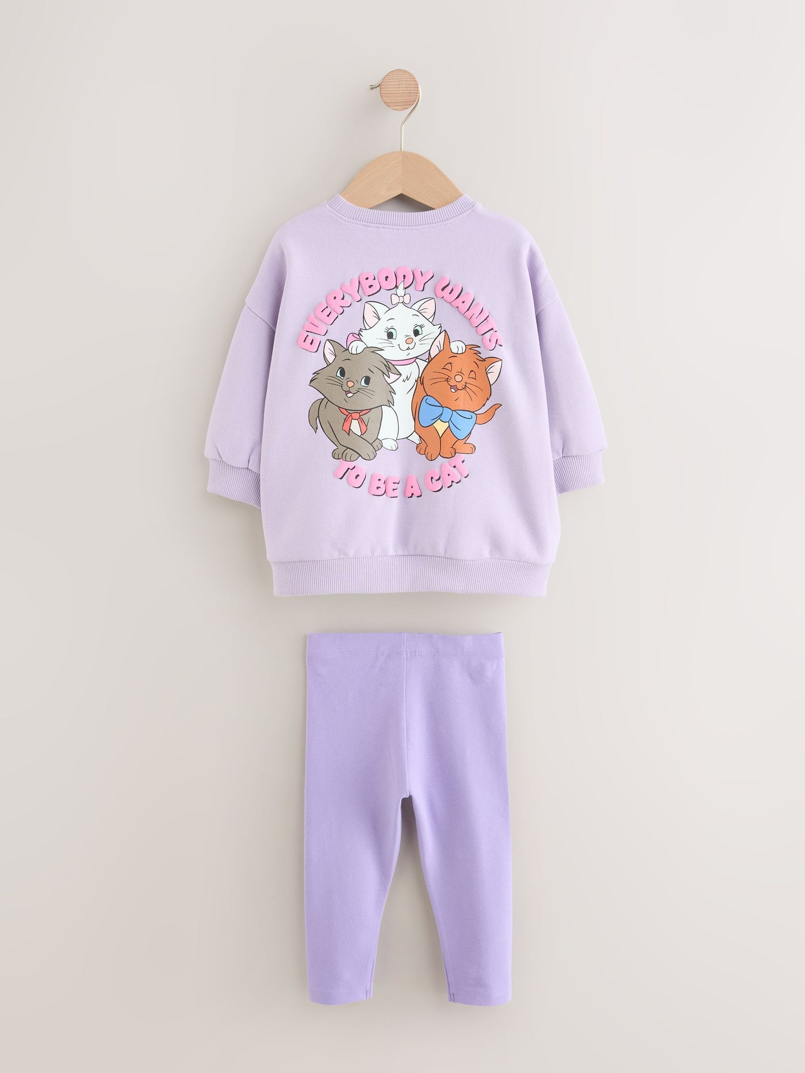 Lilac Purple Disney Aristocats Sweatshirt & Leggings Set (3mths-7yrs)