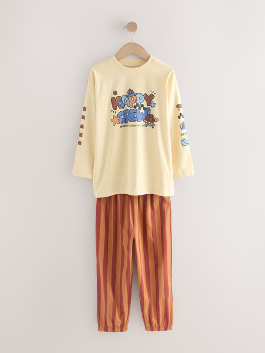 Blue/Brown Dinosaur Oversized Pyjamas 3 Pack (9mths-10yrs)