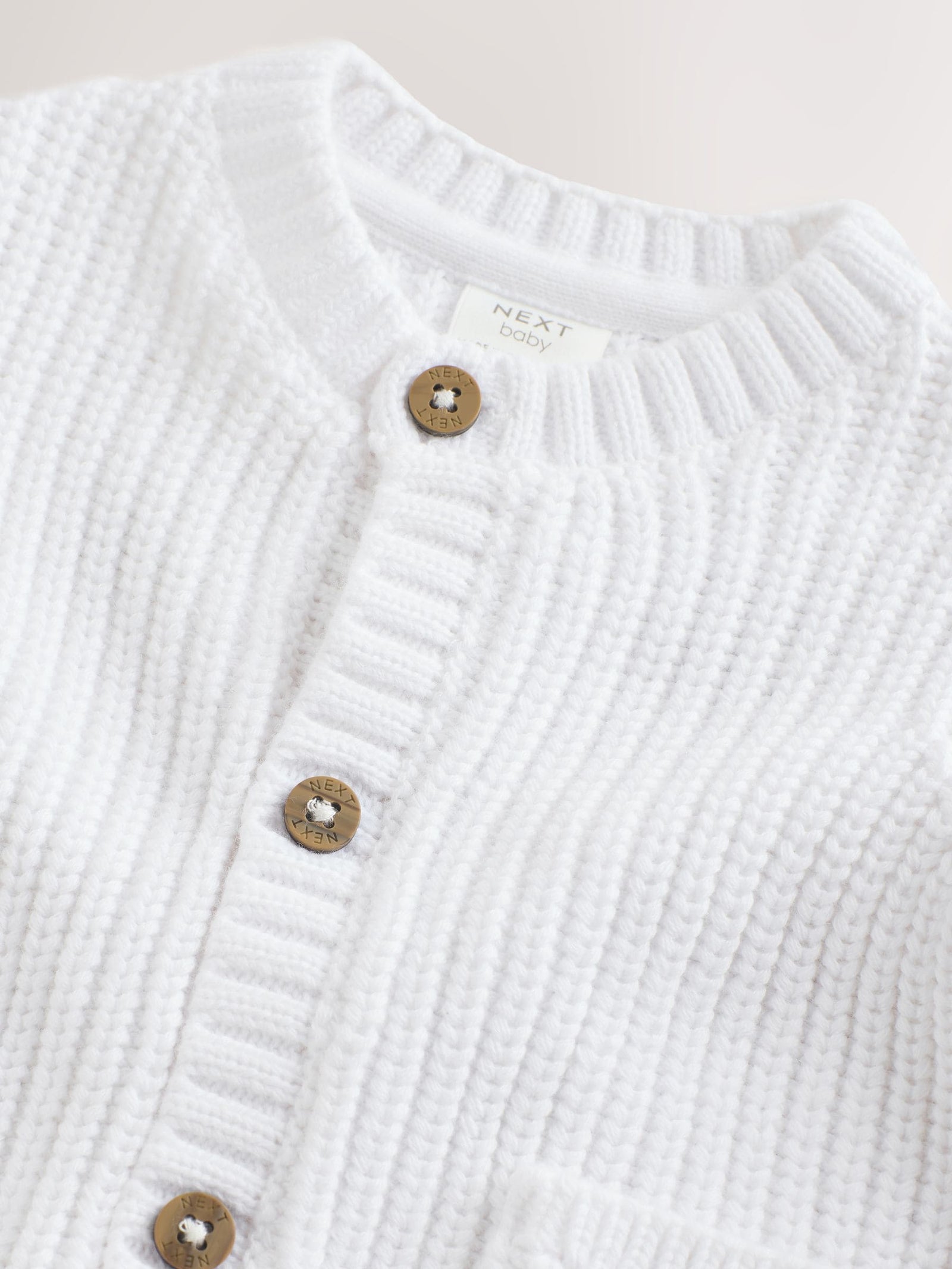 White Born In 2026 Baby Cardigan