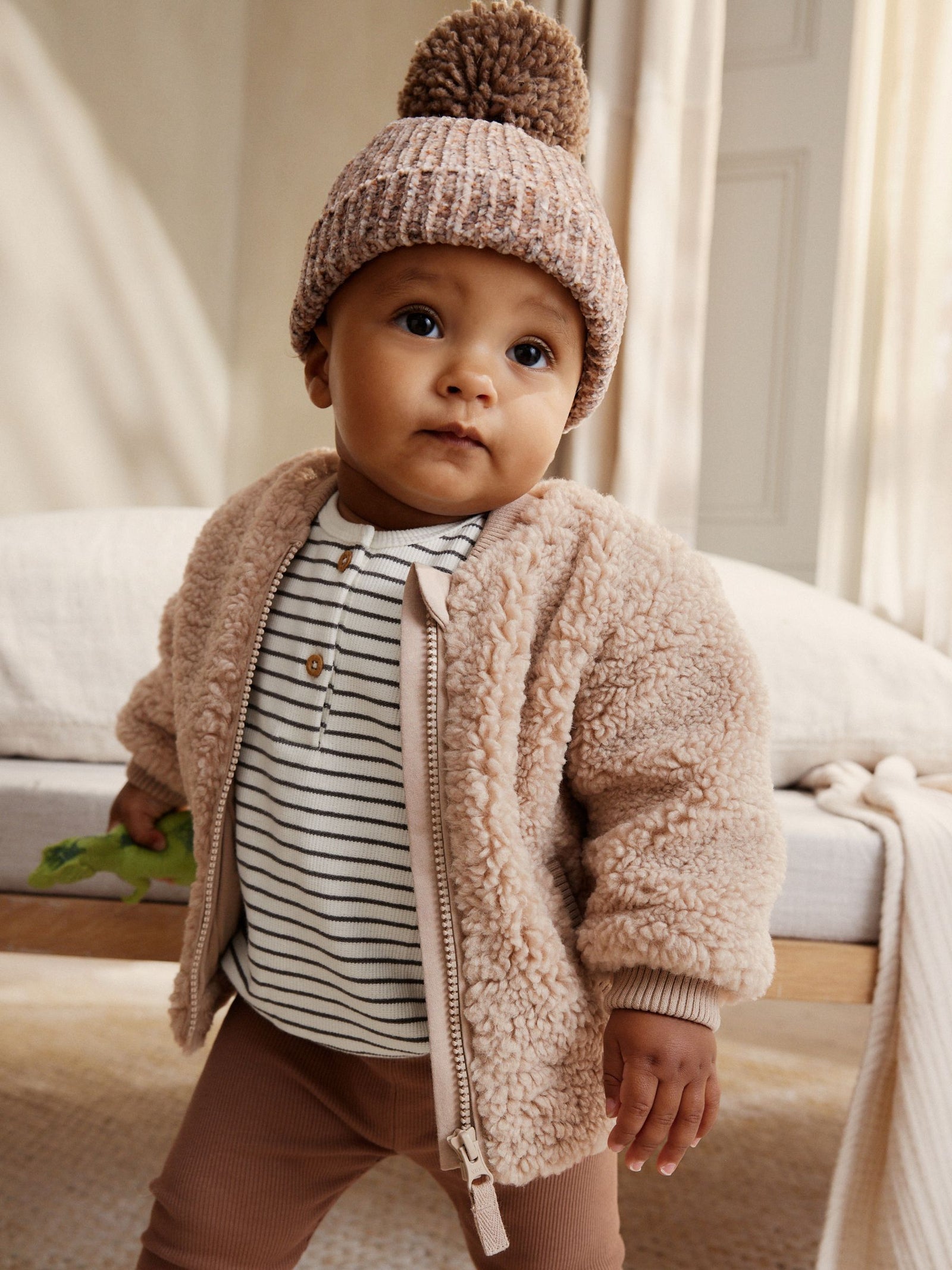 Brown Borg Hello Bear Baby Jacket