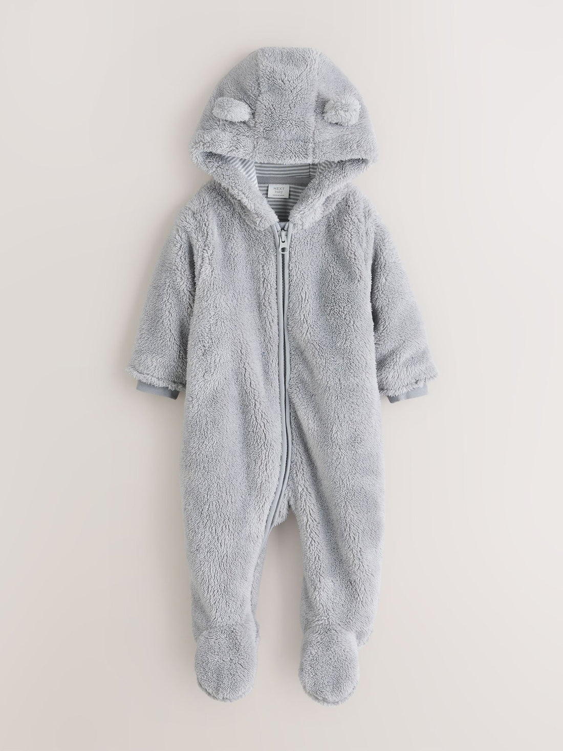 Grey Fleece Baby Pramsuit