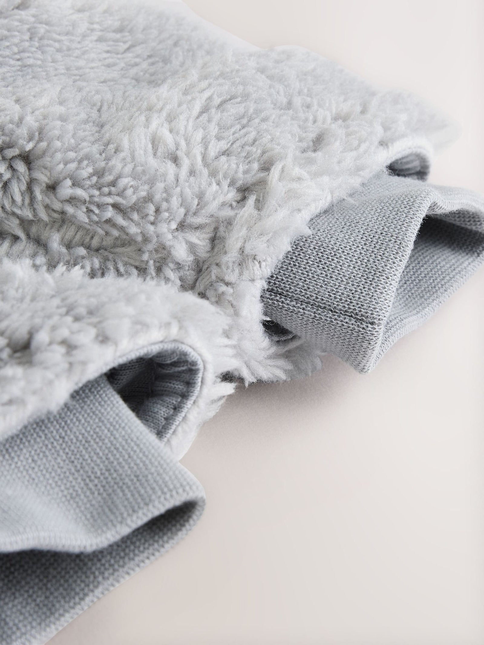 Grey Fleece Baby Pramsuit