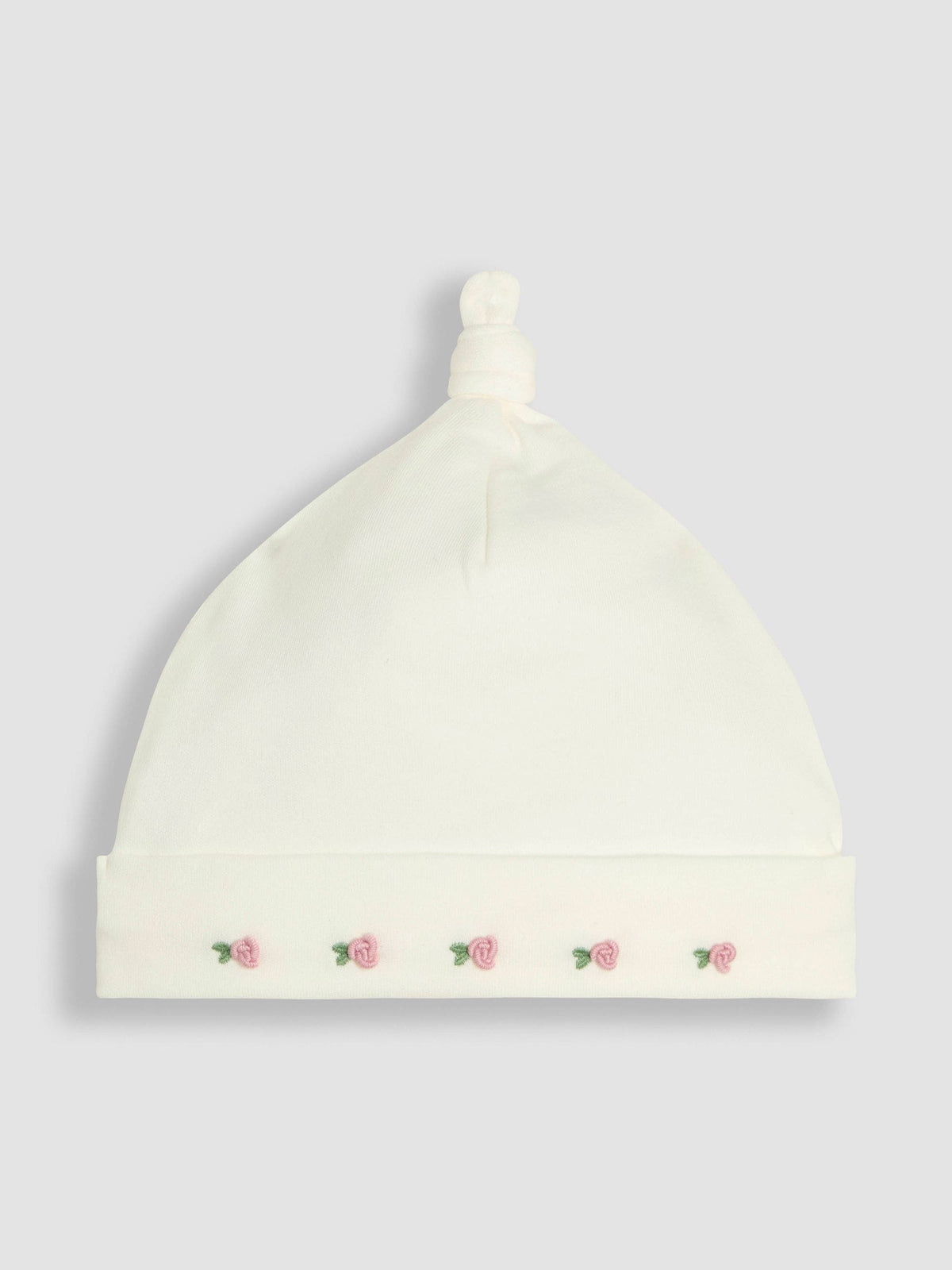 JoJo Maman Bébé Cream Cotton 2-Piece Smocked Sleepsuit and Hat Set