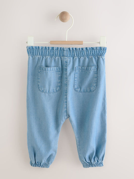 Blue Denim Tencel Baby Trousers (0mths-2yrs)