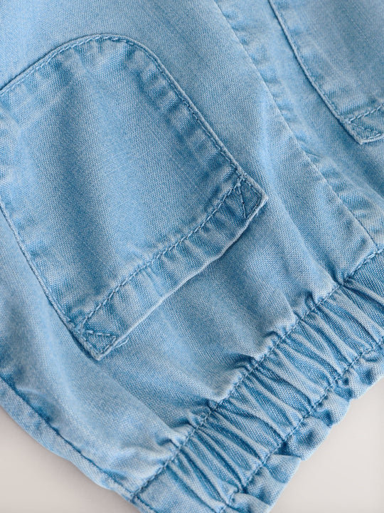 Blue Denim Tencel Baby Trousers (0mths-2yrs)