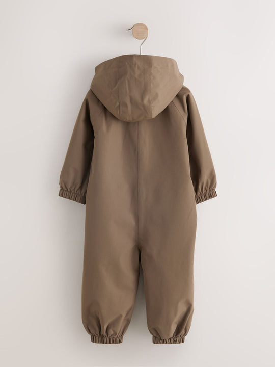Brown Waterproof Fleece Lined Puddlesuit (3mths-7yrs)