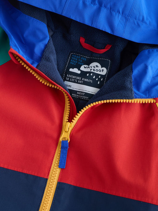 Navy Colourblock Waterproof Fleece Lined Puddlesuit (3mths-7yrs)