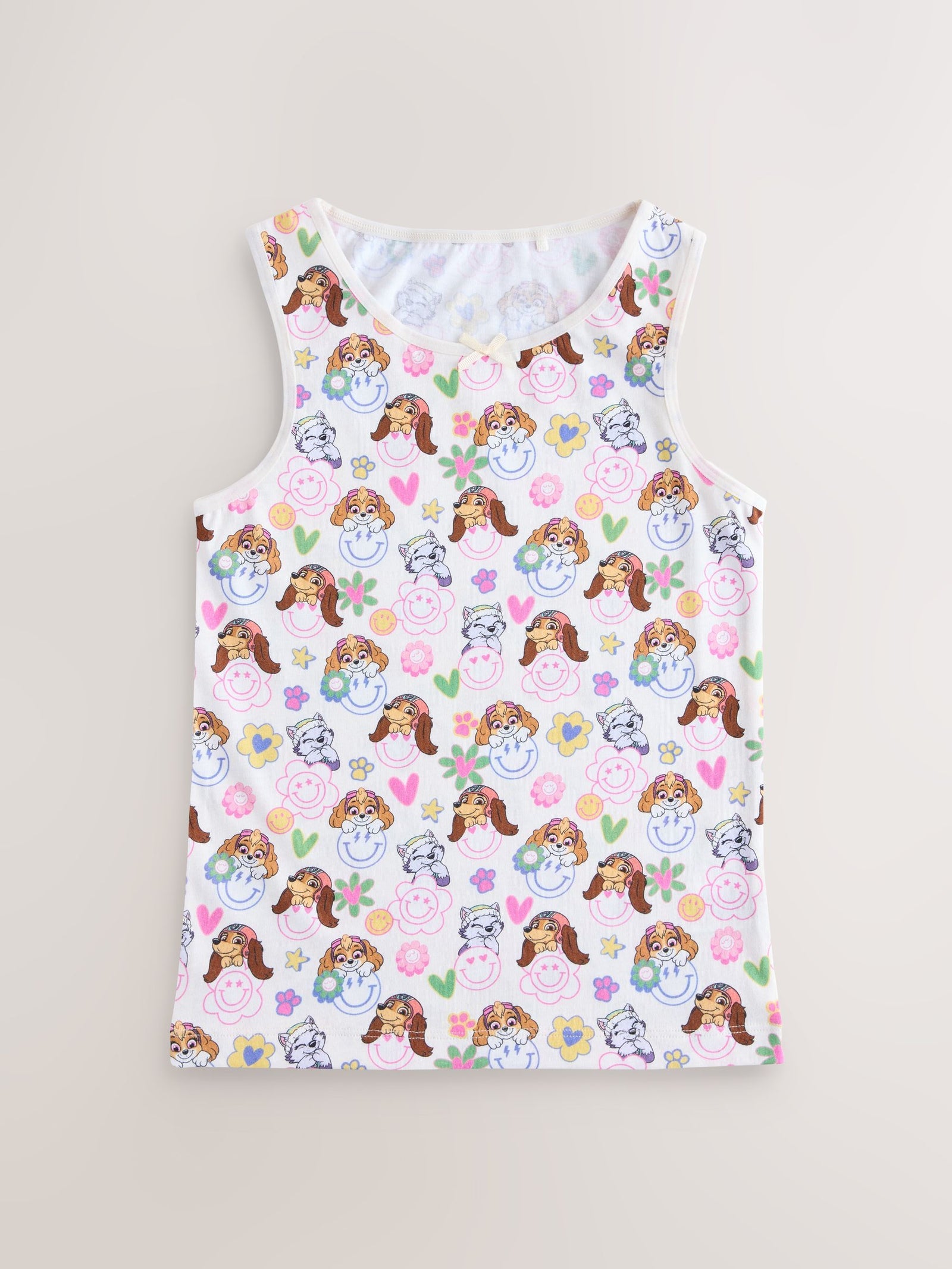Ecru/Pink Paw Patrol Vests 3 Pack (2-8yrs)