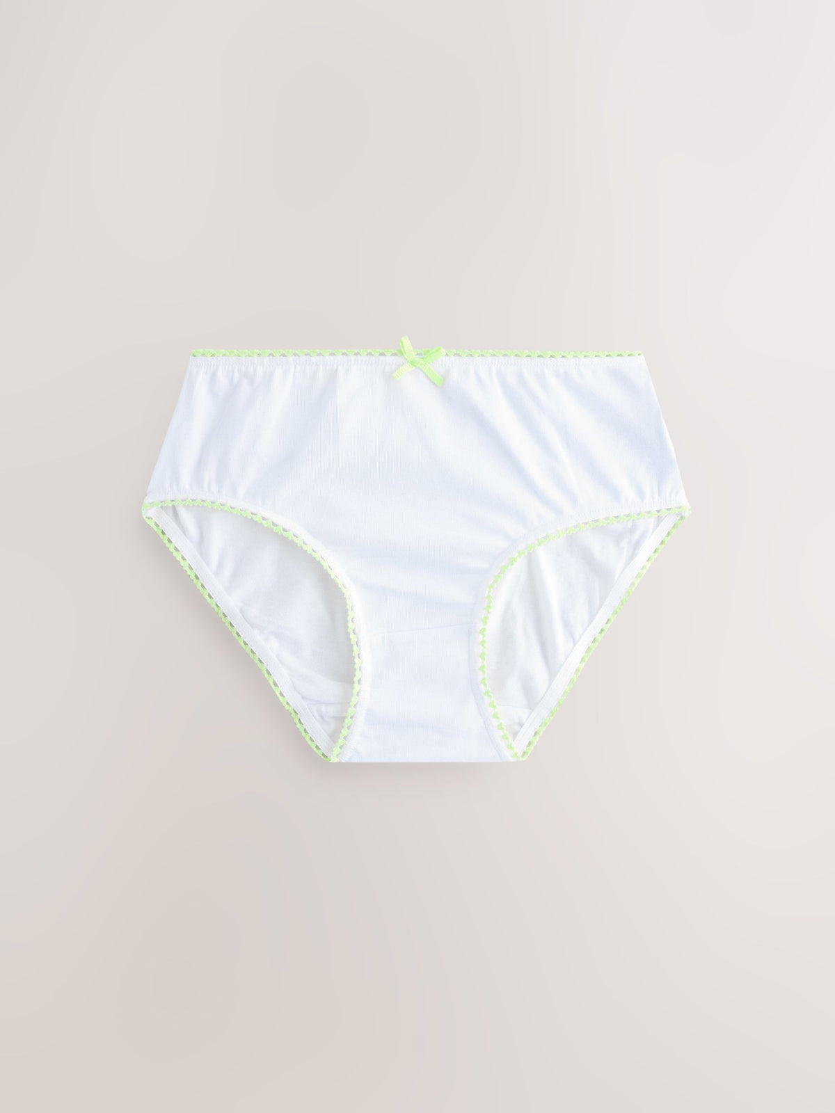 White Heart Contrast Lace Briefs 10 Pack (1.5-16yrs)