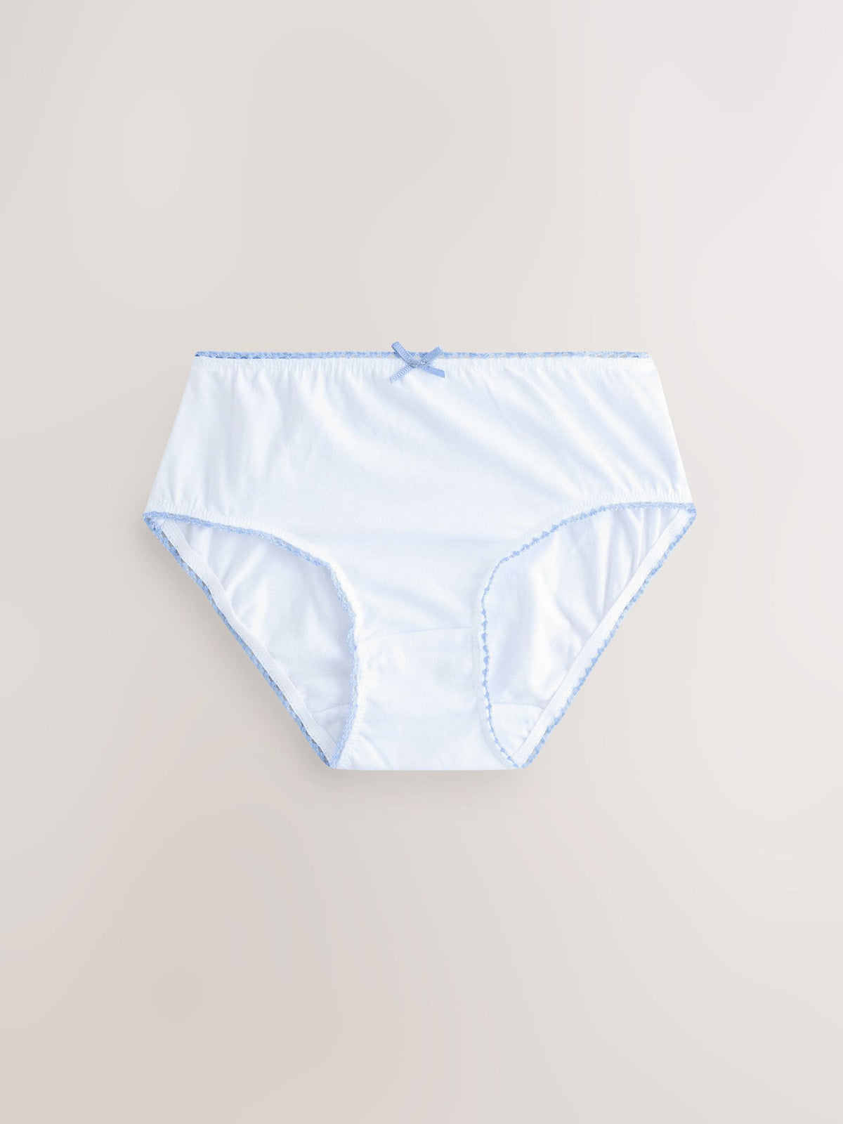 White Heart Contrast Lace Briefs 10 Pack (1.5-16yrs)