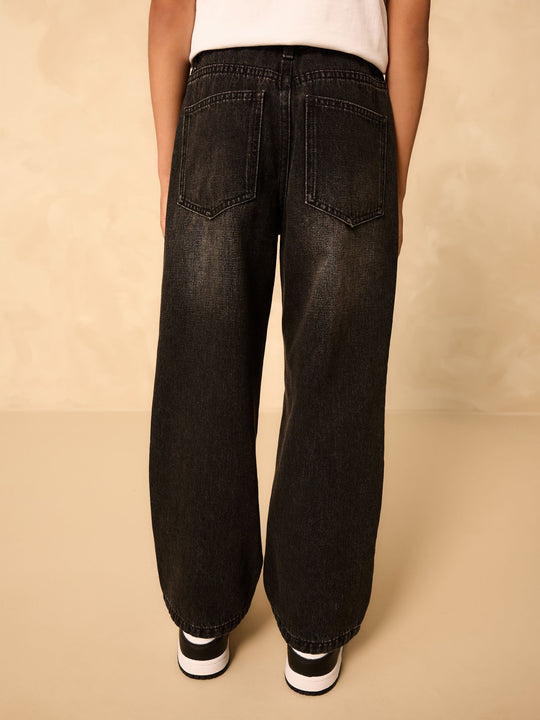 Washed Black Wide Fit Authentic Jeans (3-16yrs)