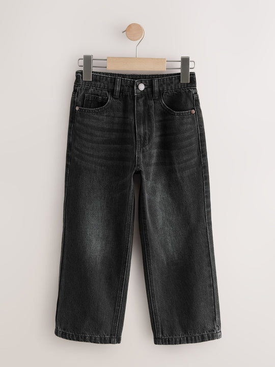 Washed Black Wide Fit Authentic Jeans (3-16yrs)