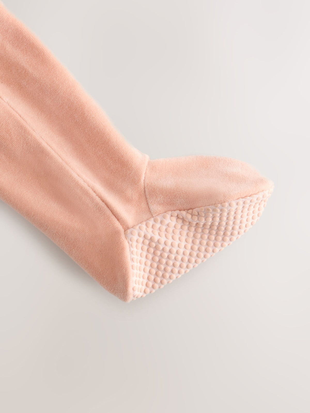 Pink Velour Baby Sleepsuit (0mths-3yrs)