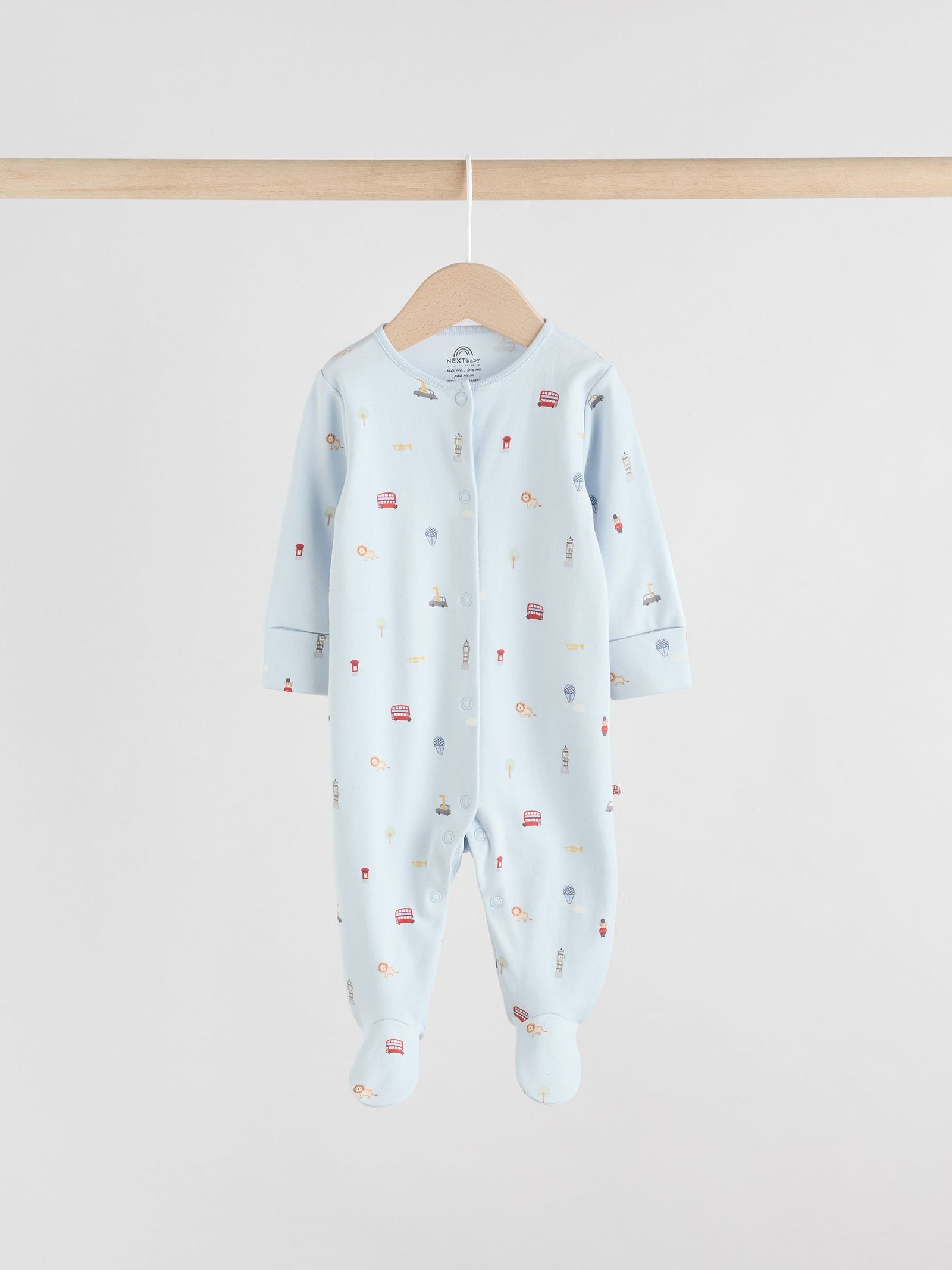 Blue London Baby Sleepsuits 3 Pack