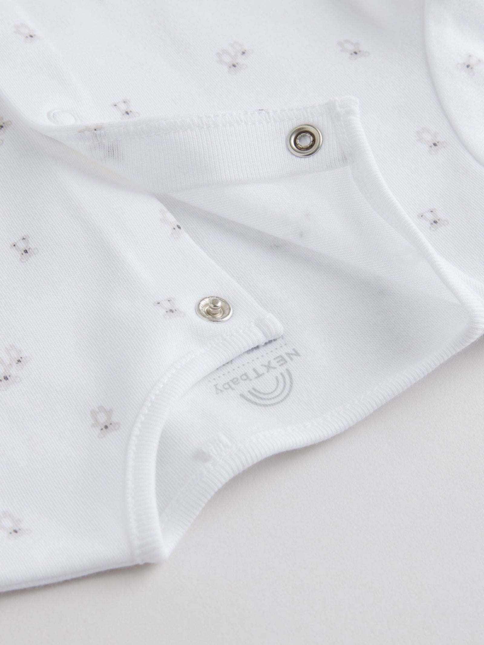 White 4 Pack Popper Baby Sleepsuits (0-2yrs)