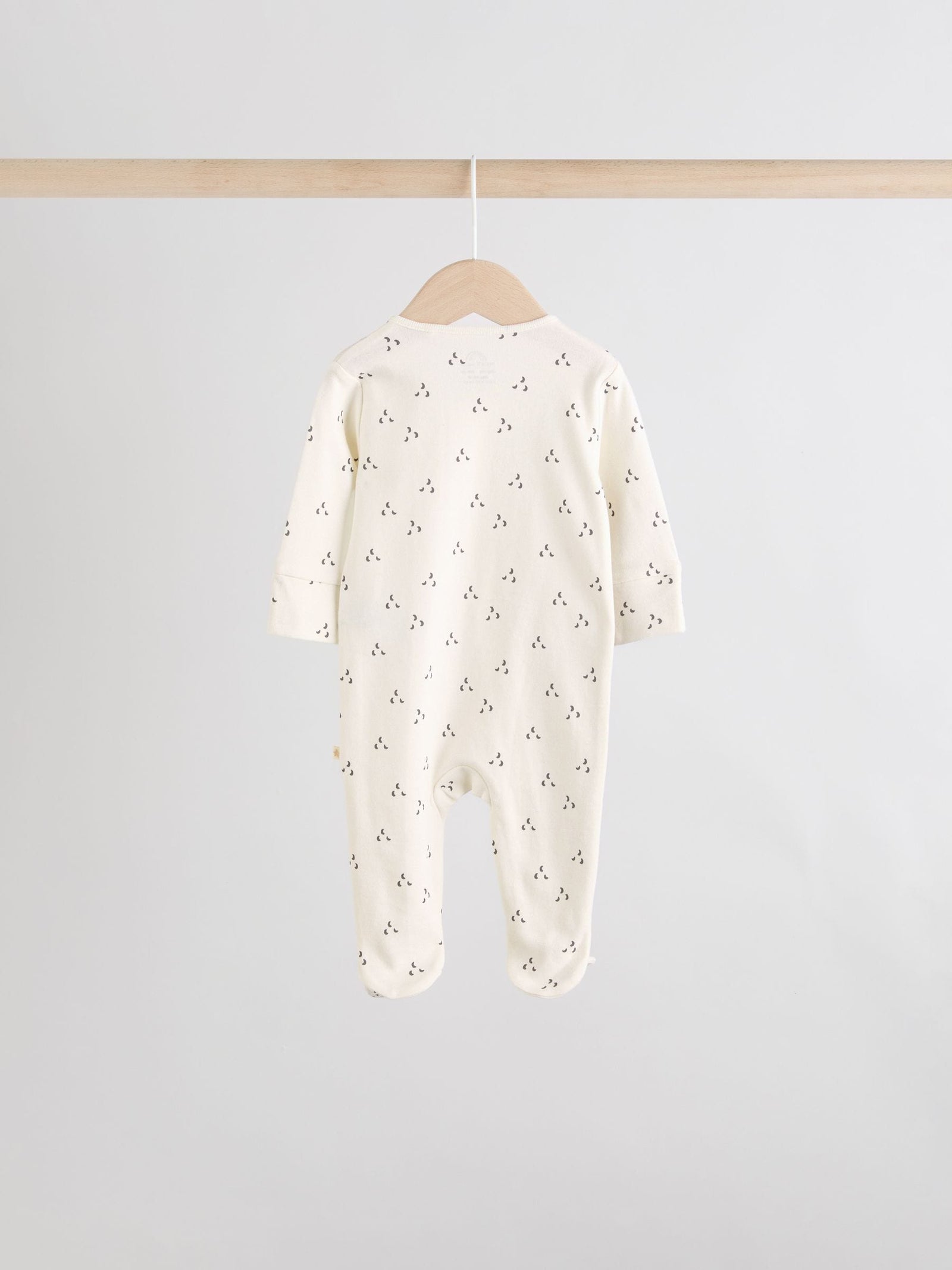 Cream 4 Pack Two Way Zip Baby Sleepsuits (0-2yrs)
