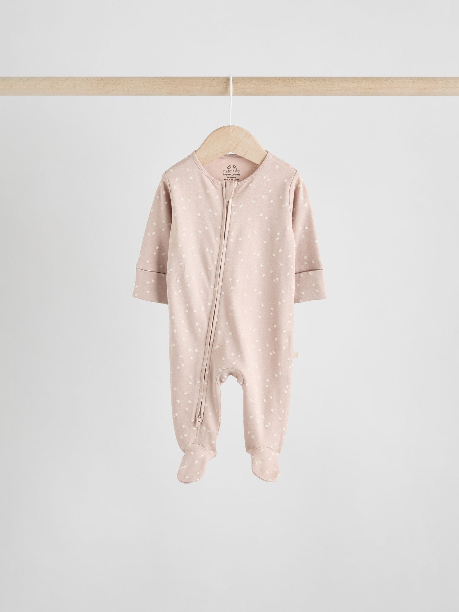 Neutral 7 Pack Two Way Zip Baby Sleepsuits (0-2yrs)