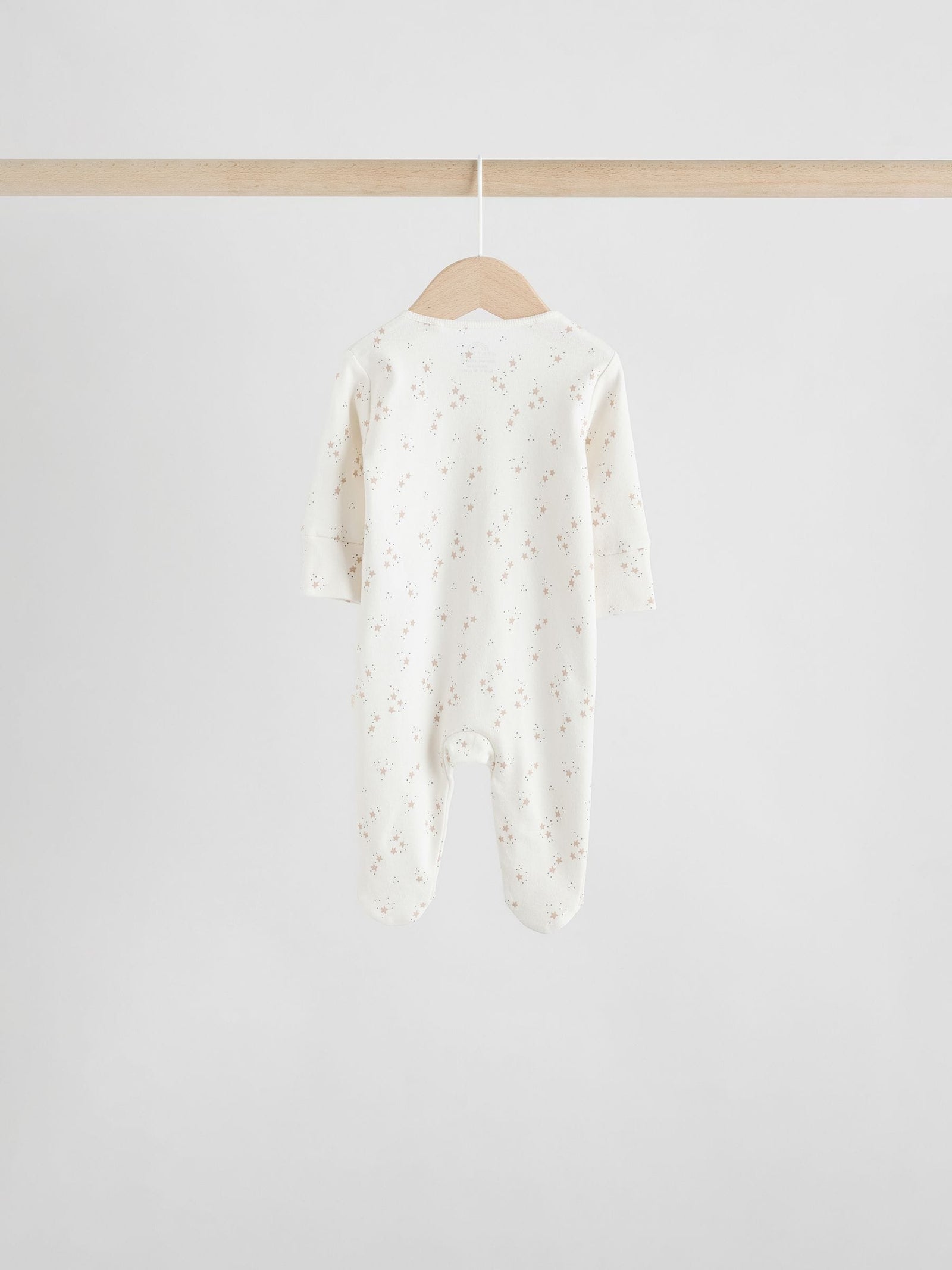 Neutral 7 Pack Two Way Zip Baby Sleepsuits (0-2yrs)