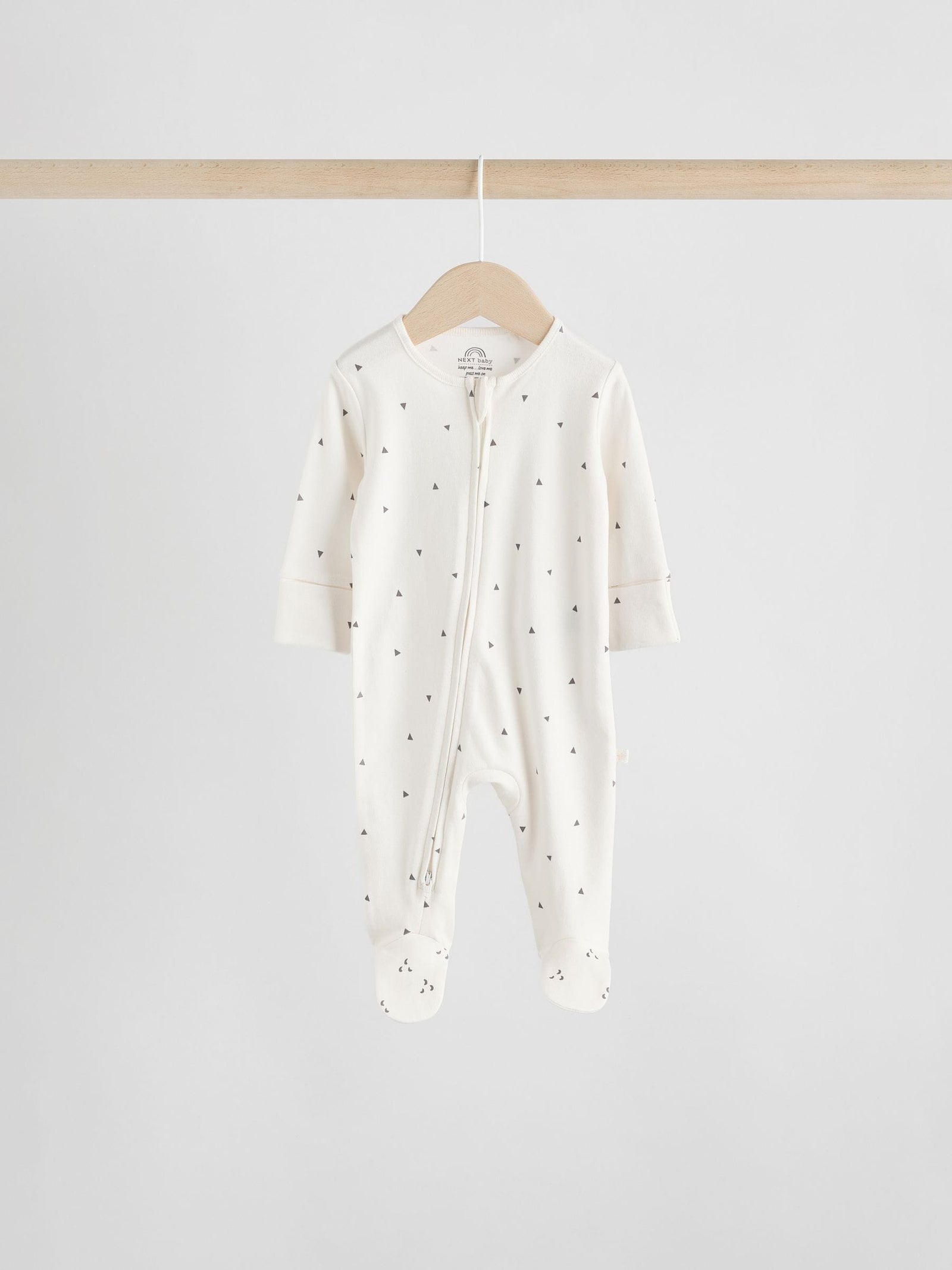 Neutral 7 Pack Two Way Zip Baby Sleepsuits (0-2yrs)